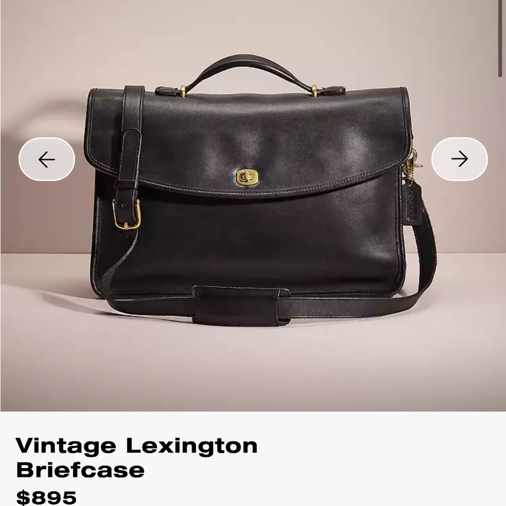 Vintage Coach Lexington Briefcase | 2 Black Hangtags | 5265 |Excellent Condition - Picture 2 of 16